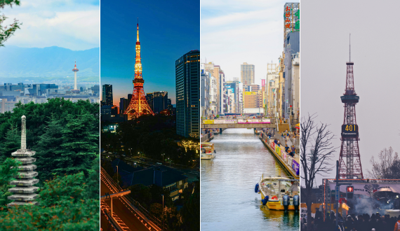 Kyoto-Tokyo-Osaka-Sapporo