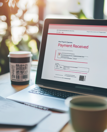 Confirmation screen showing payment received for Japanese property utility or service bill